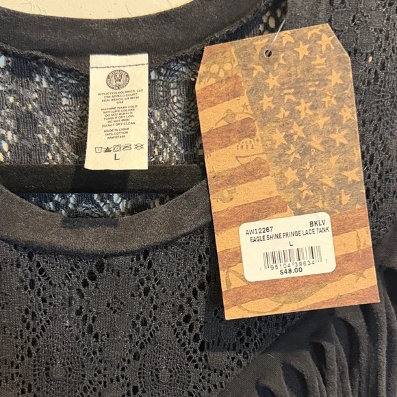 Affliction Black Fringe Graphic Tank - Picture 5 of 6